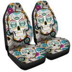 New York Jets Car Seat Covers Custom Sugar Skull Car Accessories