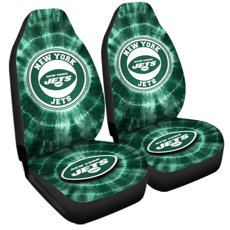 New York Jets Car Seat Covers Custom Tie Dye Car Accessories
