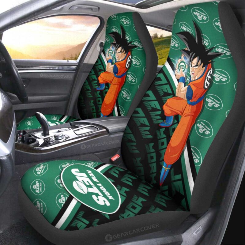 New York Jets Car Seat Covers Goku Car Accessories For Fans