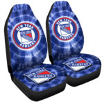 New York Rangers Car Seat Covers Custom Tie Dye Car Accessories