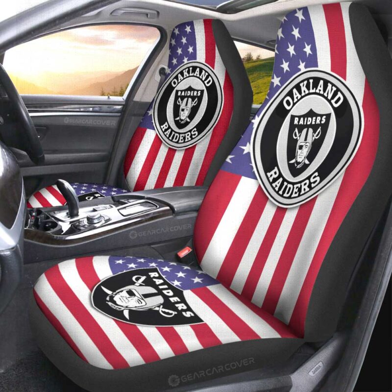 Oakland Raiders Car Seat Covers Custom Car Decor Accessories