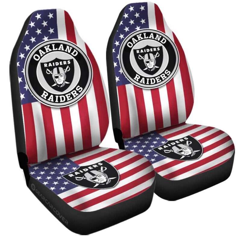 Oakland Raiders Car Seat Covers Custom Car Decor Accessories