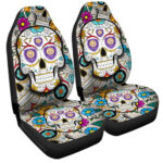 Orlando City SC Car Seat Covers Custom Sugar Skull Car Accessories