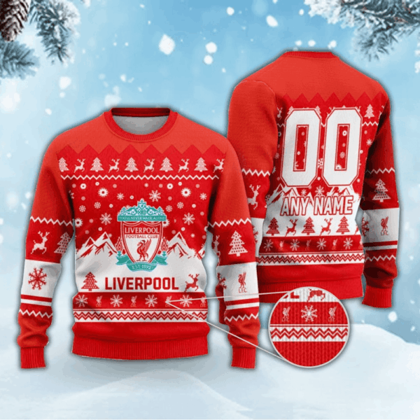Personalized Liverpool Q8 Ugly Christmas Sweater