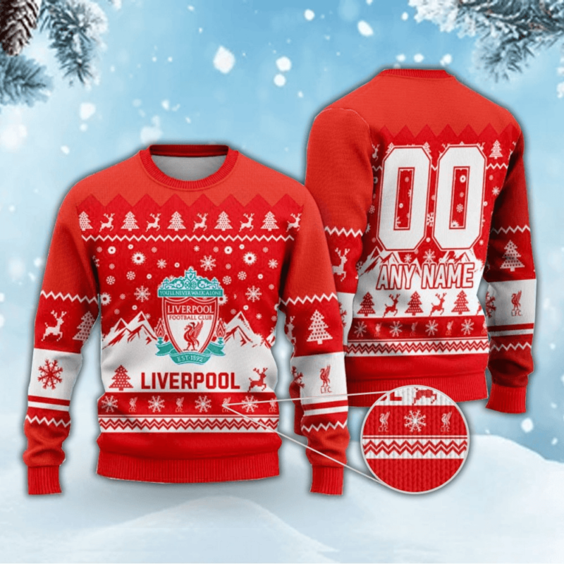 Personalized Liverpool Q8 Ugly Christmas Sweater