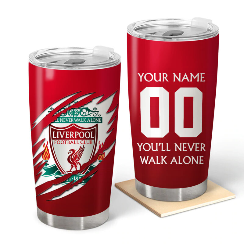 Personalized Liverpool V2 Stainless Tumbler 20oz 30oz Cup