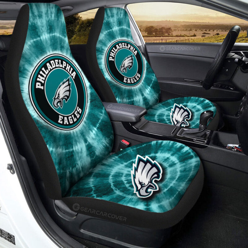 Philadelphia Eagles Car Seat Covers Custom Tie Dye Car Accessories