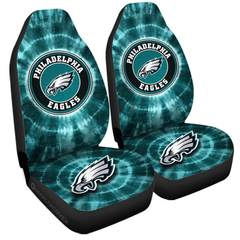 Philadelphia Eagles Car Seat Covers Custom Tie Dye Car Accessories
