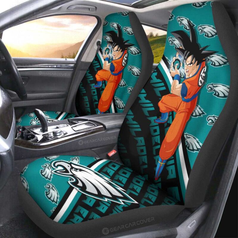 Philadelphia Eagles Car Seat Covers Goku Car Decorations For Fans
