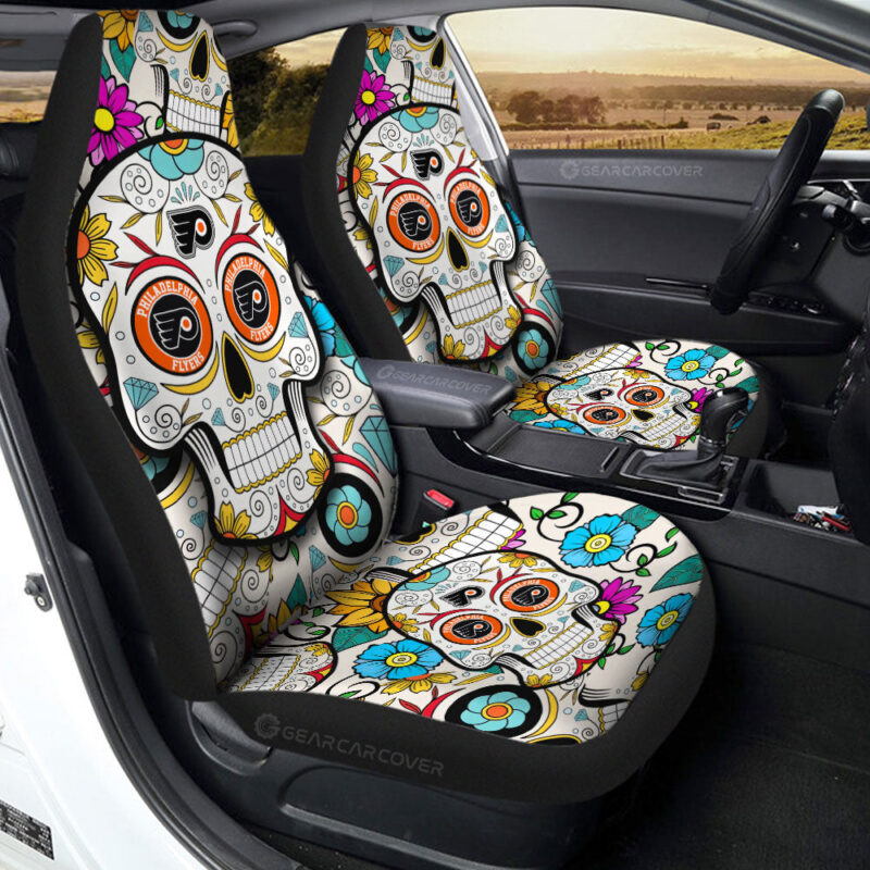 Philadelphia Flyers Car Seat Covers Custom Sugar Skull Car Accessories