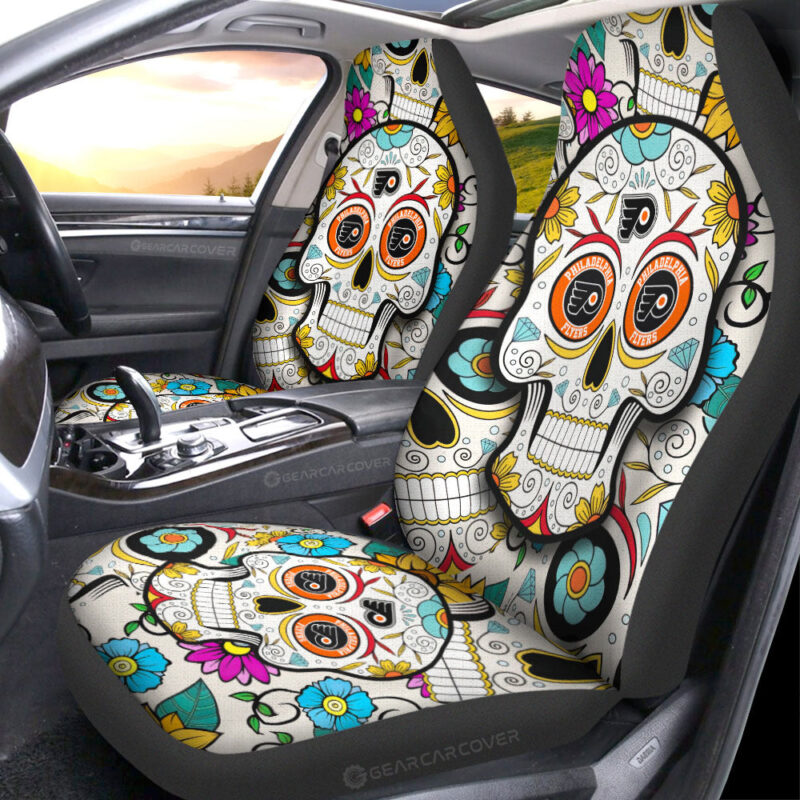 Philadelphia Flyers Car Seat Covers Custom Sugar Skull Car Accessories