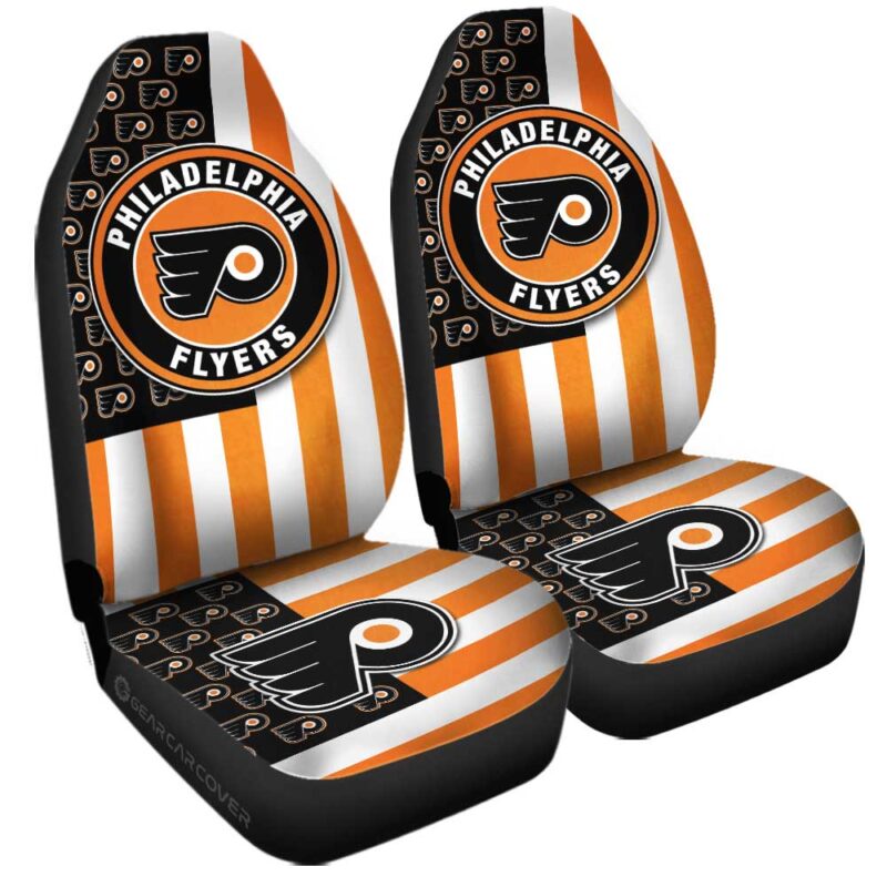 Philadelphia Flyers Car Seat Covers Custom US Flag Style