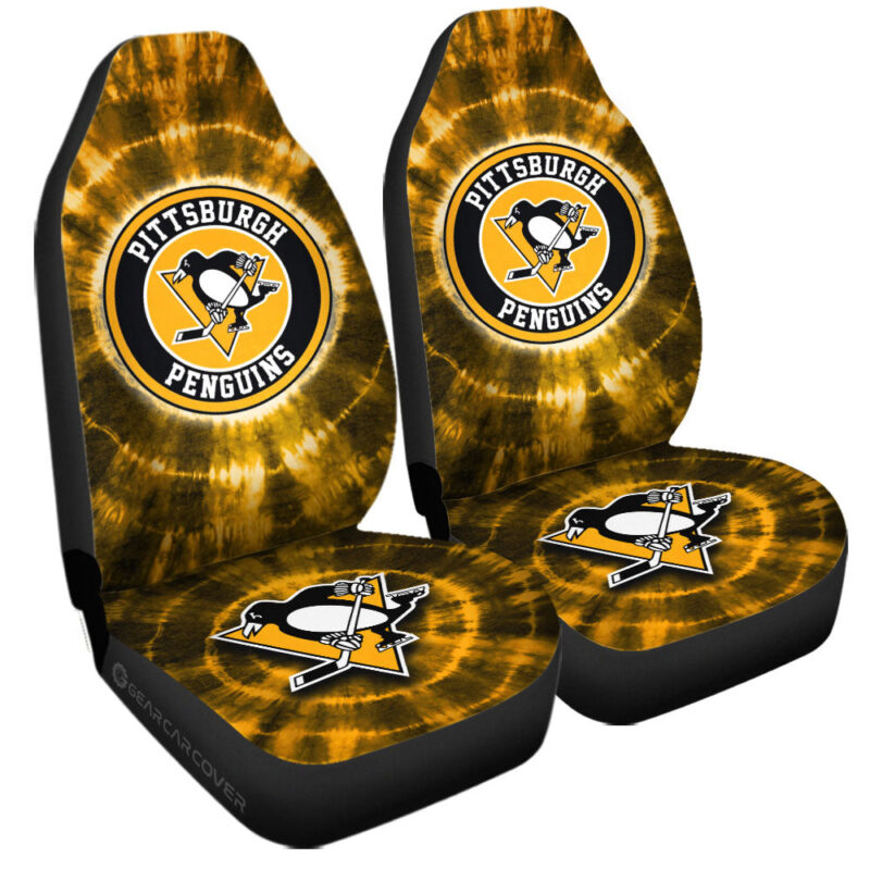 Pittsburgh Penguins Car Seat Covers Custom Tie Dye Car Accessories