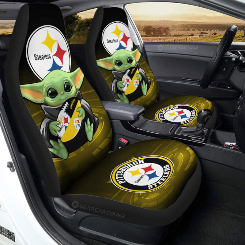 Pittsburgh Steelers Car Seat Covers Baby Yoda Car Accessories For Fan
