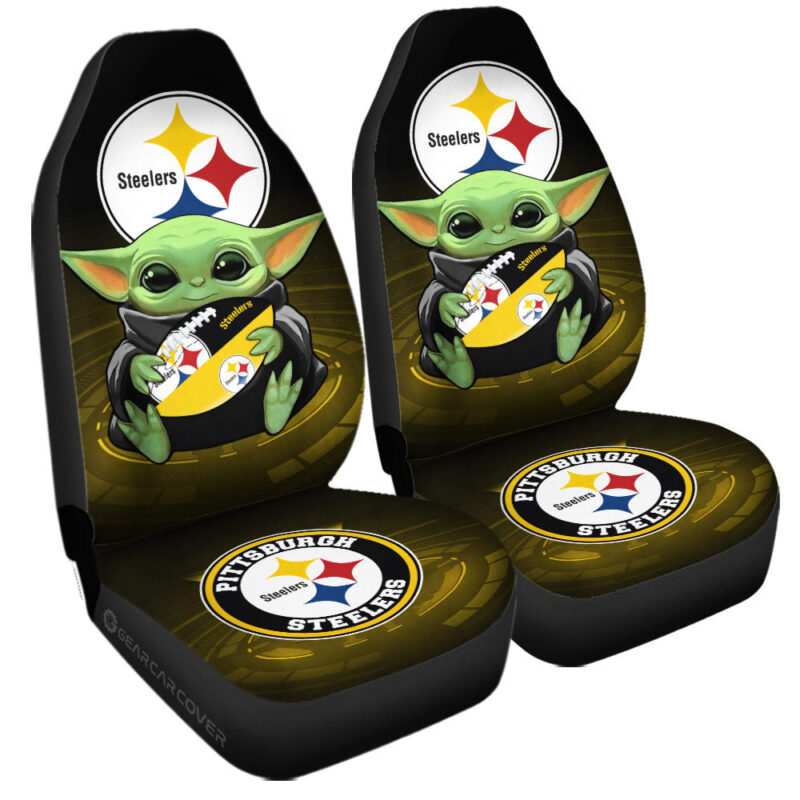 Pittsburgh Steelers Car Seat Covers Baby Yoda Car Accessories For Fan