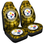 Pittsburgh Steelers Car Seat Covers Custom Tie Dye Car Accessories