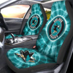 San Jose Sharks Car Seat Covers Custom Tie Dye Car Accessories