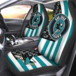 San Jose Sharks Car Seat Covers Custom US Flag Style