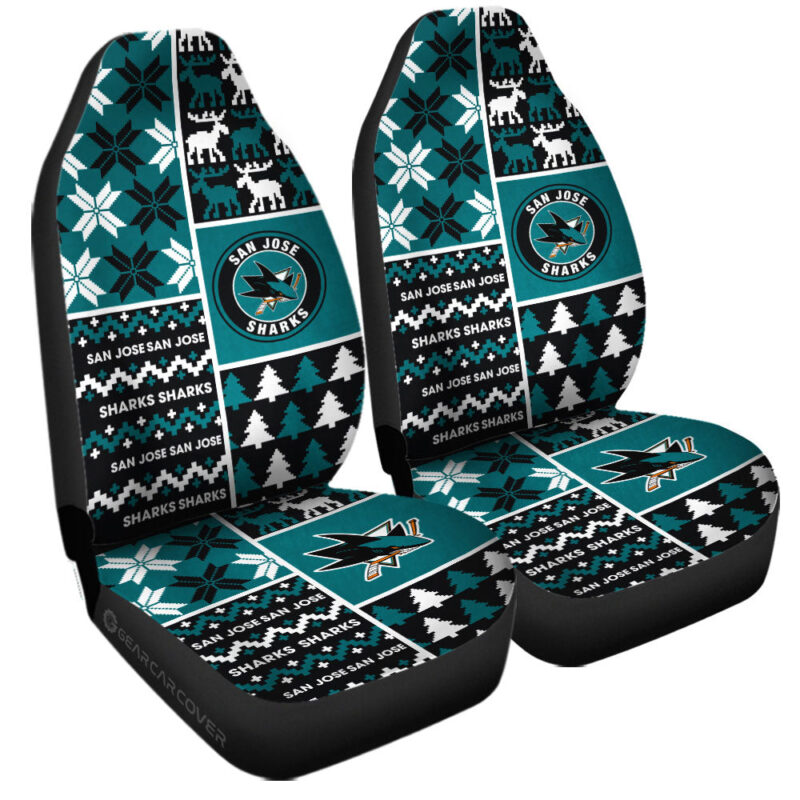 San Jose Sharks Car Seat Covers Custom Ugly Style Car Accessories