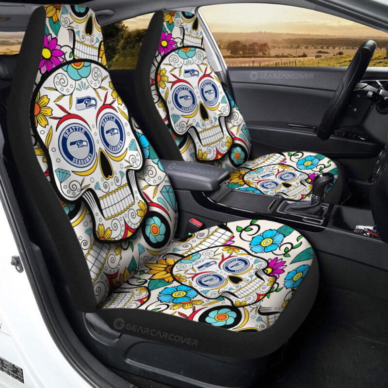 Seattle Seahawks Car Seat Covers Custom Sugar Skull Car Accessories