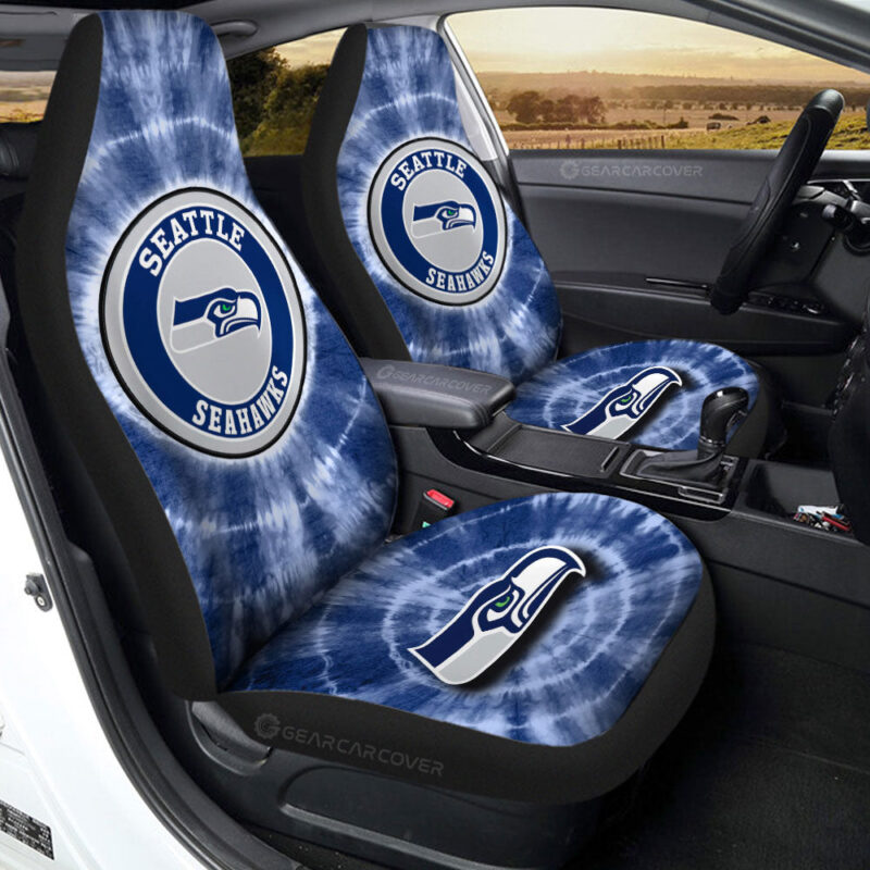 Seattle Seahawks Car Seat Covers Custom Tie Dye Car Accessories