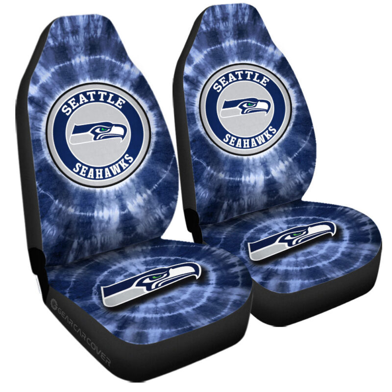 Seattle Seahawks Car Seat Covers Custom Tie Dye Car Accessories