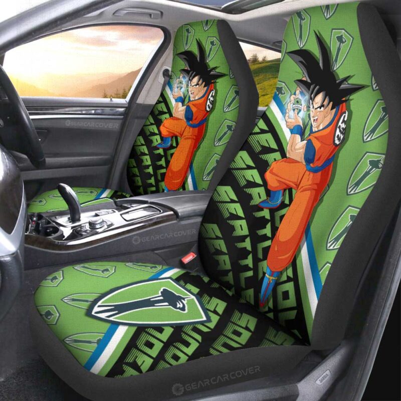 Seattle Sounders FC Car Seat Covers Goku Car Accessories For Fans