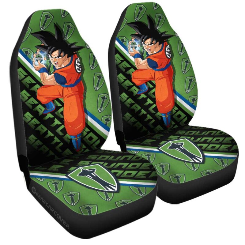 Seattle Sounders FC Car Seat Covers Goku Car Accessories For Fans