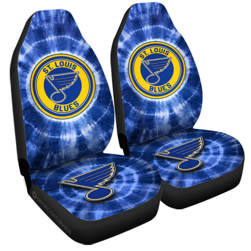 St Louis Blues Car Seat Covers Custom Tie Dye Car Accessories