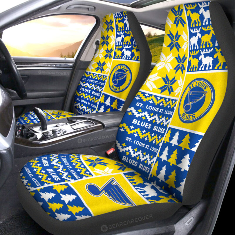 St Louis Blues Car Seat Covers Custom Ugly Style Car Accessories