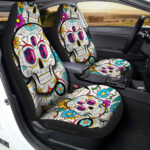 St Louis City SC Car Seat Covers Custom Sugar Skull Car Accessories