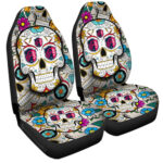 St Louis City SC Car Seat Covers Custom Sugar Skull Car Accessories