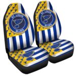 St. Louis Blues Car Seat Covers Custom US Flag Style