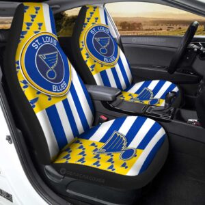 St. Louis Blues Car Seat Covers Custom US Flag Style