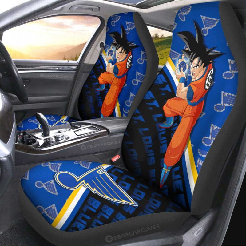 St. Louis Blues Car Seat Covers Goku Car Decorations For Fans
