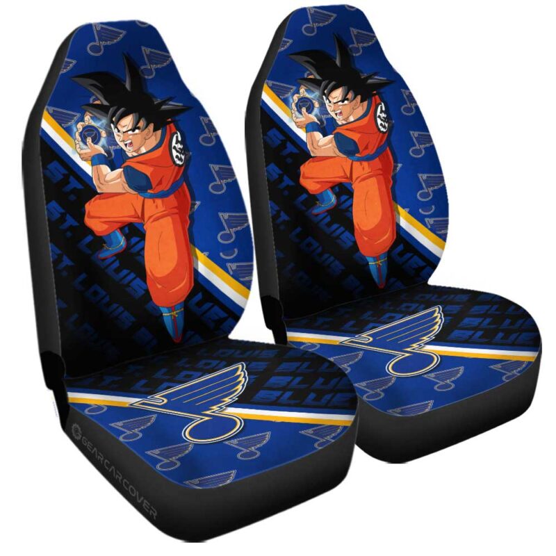St. Louis Blues Car Seat Covers Goku Car Decorations For Fans
