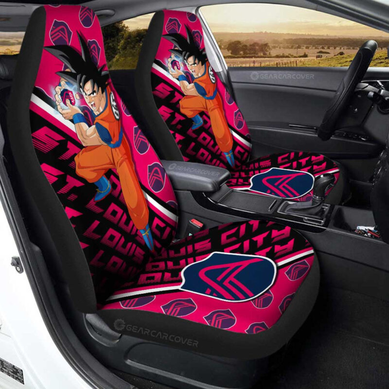 St. Louis City SC Car Seat Covers Goku Car Accessories For Fans
