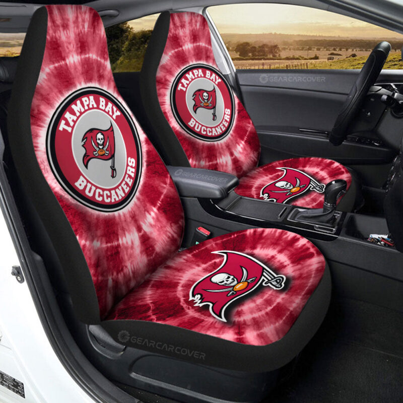 Tampa Bay Buccaneers Car Seat Covers Custom Tie Dye Car Accessories