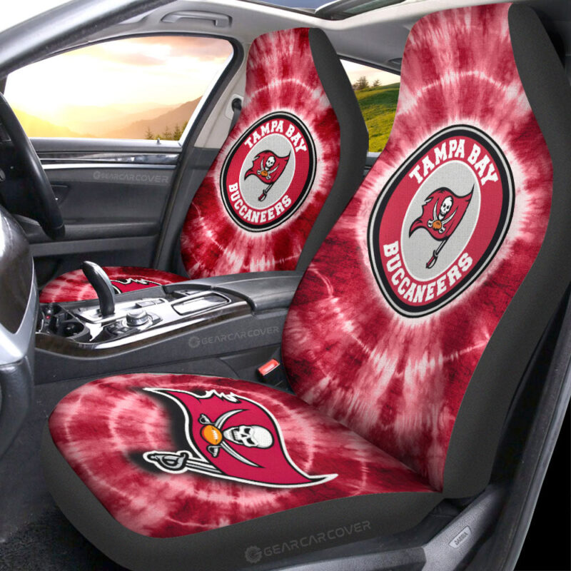 Tampa Bay Buccaneers Car Seat Covers Custom Tie Dye Car Accessories