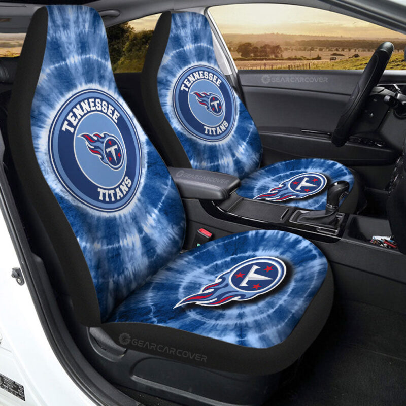 Tennessee Titans Car Seat Covers Custom Tie Dye Car Accessories