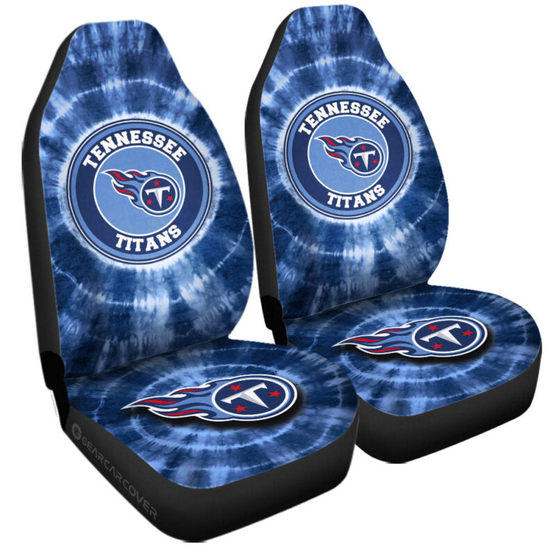 Tennessee Titans Car Seat Covers Custom Tie Dye Car Accessories