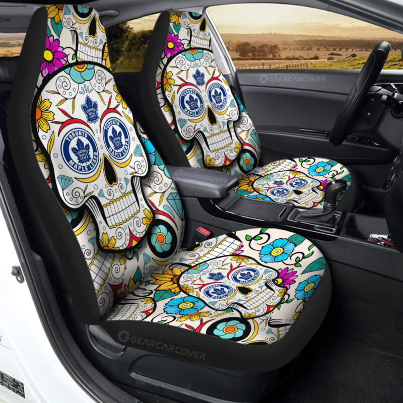 Toronto Maple Leafs Car Seat Covers Custom Sugar Skull Car Accessories