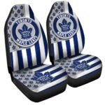 Toronto Maple Leafs Car Seat Covers Custom US Flag Style