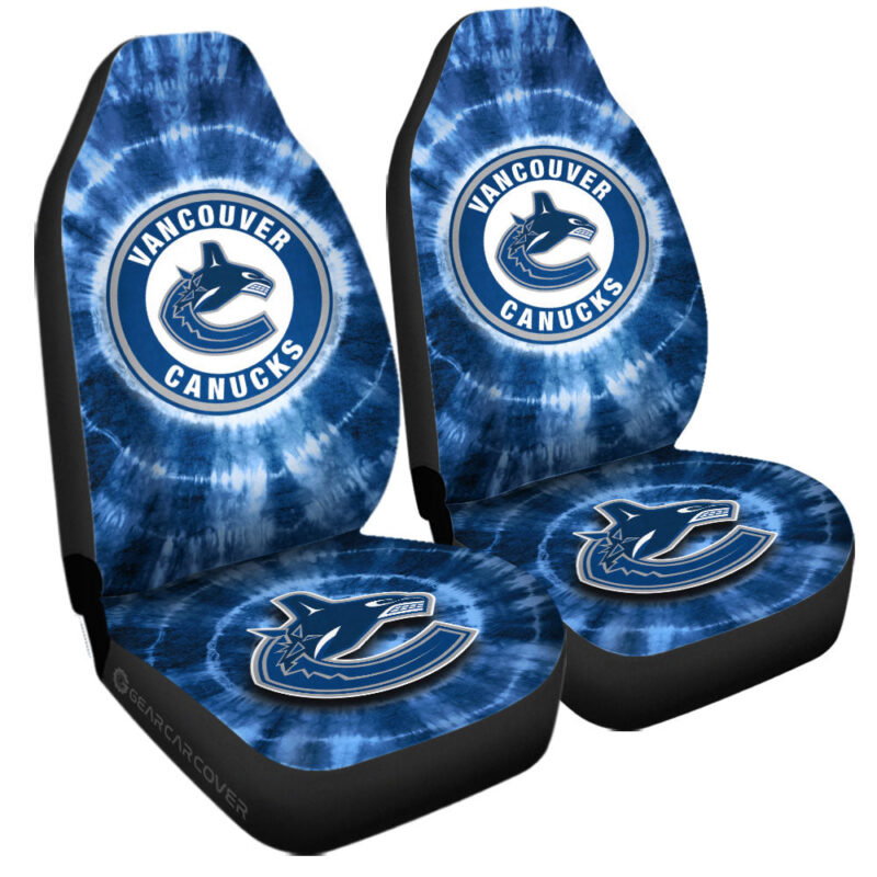 Vancouver Canucks Car Seat Covers Custom Tie Dye Car Accessories