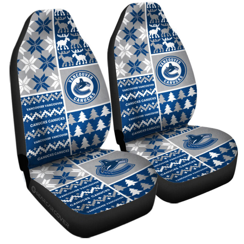 Vancouver Canucks Car Seat Covers Custom Ugly Style Car Accessories