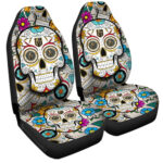 Vegas Golden Knights Car Seat Covers Custom Sugar Skull Car Accessories