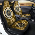 Vegas Golden Knights Car Seat Covers Custom Tie Dye Car Accessories
