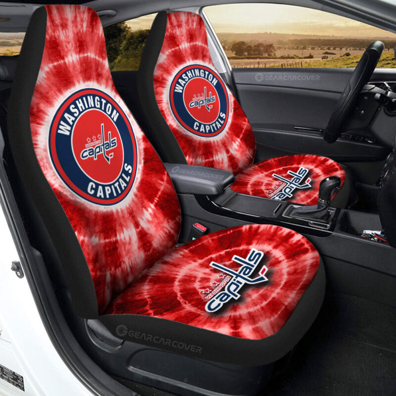 Washington Capitals Car Seat Covers Custom Tie Dye Car Accessories