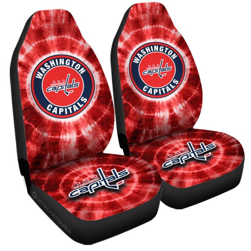 Washington Capitals Car Seat Covers Custom Tie Dye Car Accessories