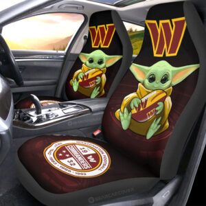 Washington Commanders Car Seat Covers Baby Yoda Car Accessories For Fan